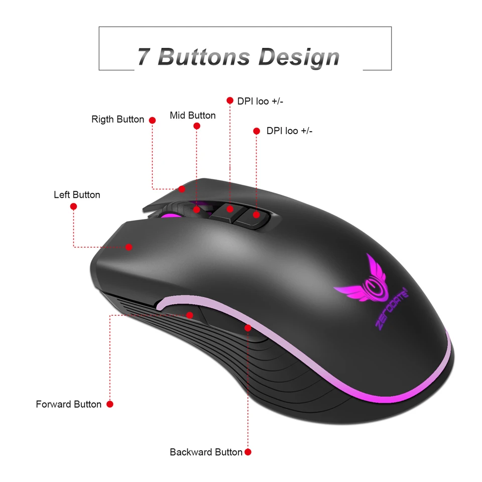 Беспроводная мышь 2 4 ГГц Type-C с быстрой зарядкой игровая 2400 DPI 3 Уровня