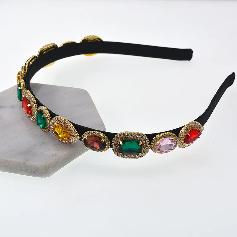 Хрустальная головная повязка роскошная Корона в стиле барокко тиара полный