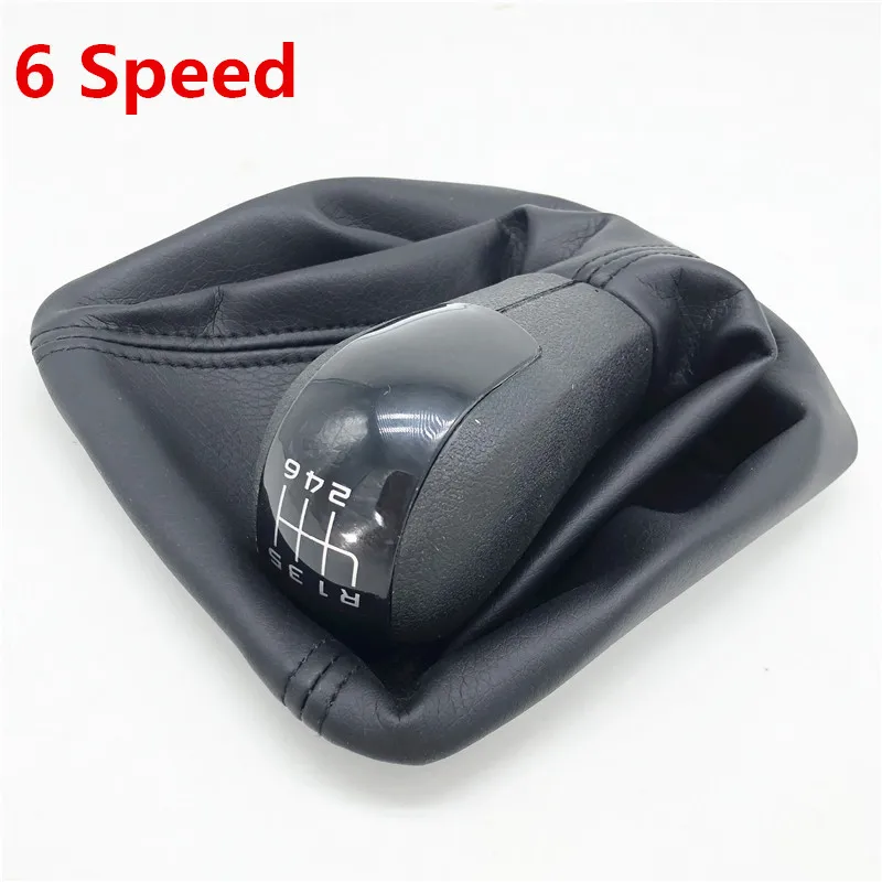 6 Speed Ручка переключения передач гетры загрузки чехол рукоять рычага крышка 5/6 скорость автомобиля Стайлинг Аксессуары для Skoda Octavia 2 A5 2004-2010 - Название цвета: 6 Speed