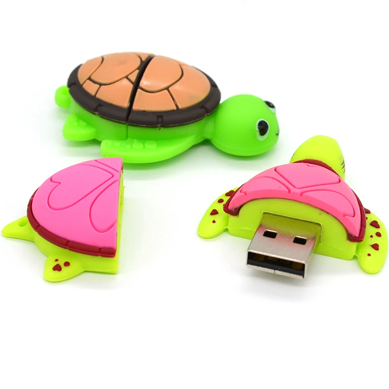 100% Оригинальный USB флеш накопитель мультяшная черепаха карта памяти классный 8 ГБ