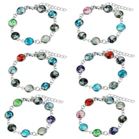 new rainbow nebula bracelet statement bracelet for women man natural stone beads bangle