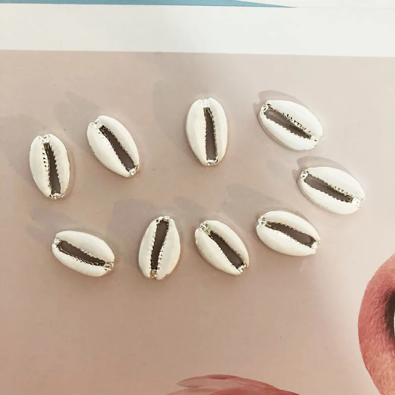 10 шт./партия 19 мм 2019 хит продаж сплав в виде раковины масло золото SilveDIY можно