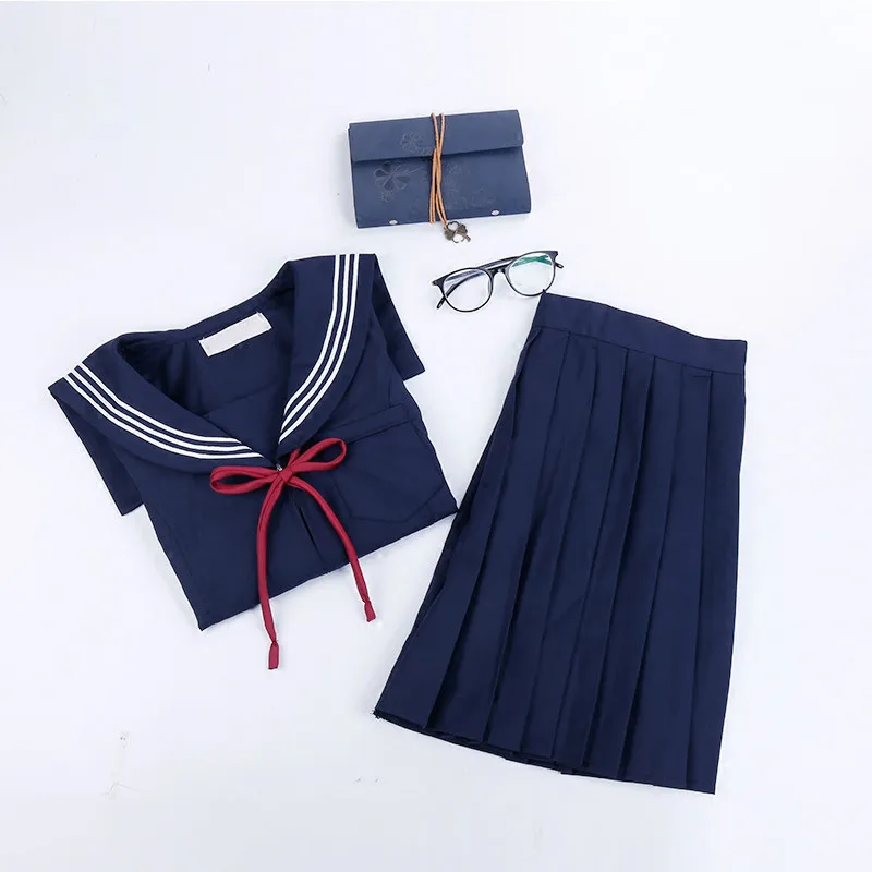 Новый женский японский костюм с длинным рукавом классная плиссированная юбка
