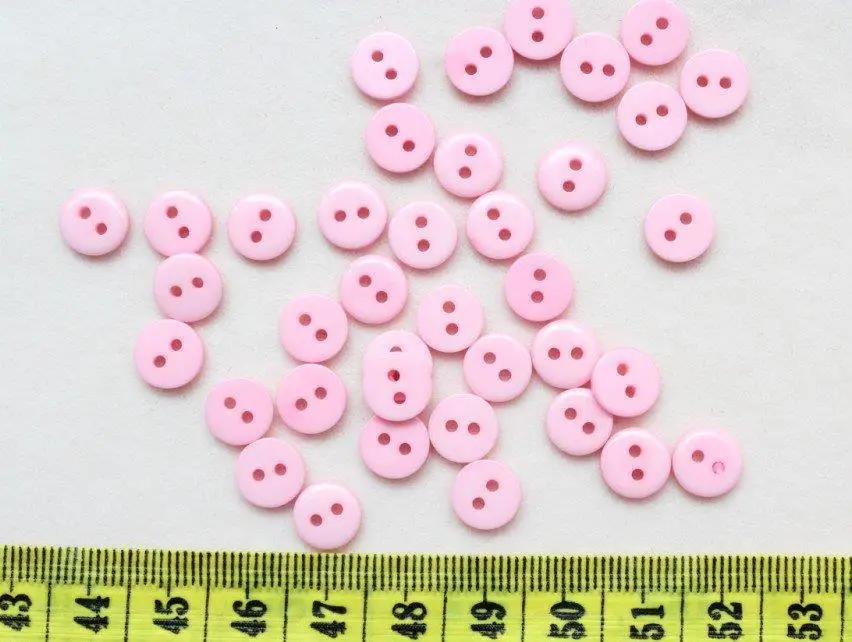 

2000pcs - Mini Pink extra smooth Resin Round Buttons 2 holes 9mm wholesale or you pick colors