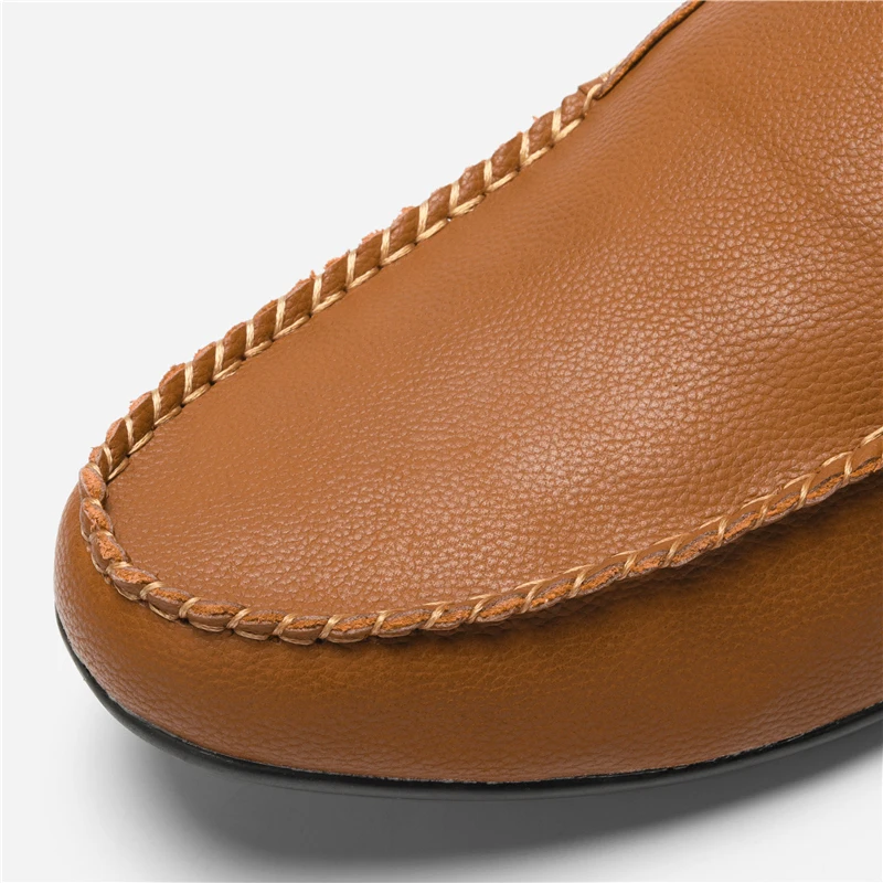 2018 Men leather shoes driving luxury fashion designer brand casual men #8996 | Обувь
