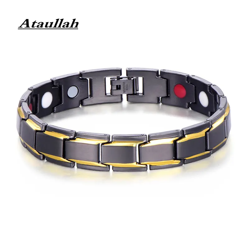 

Ataullah Women Men Twisted Healthy Charm Bracelet Gold silver colour Couples Magnetic Bracelets Chain Health are Adjustable BW02