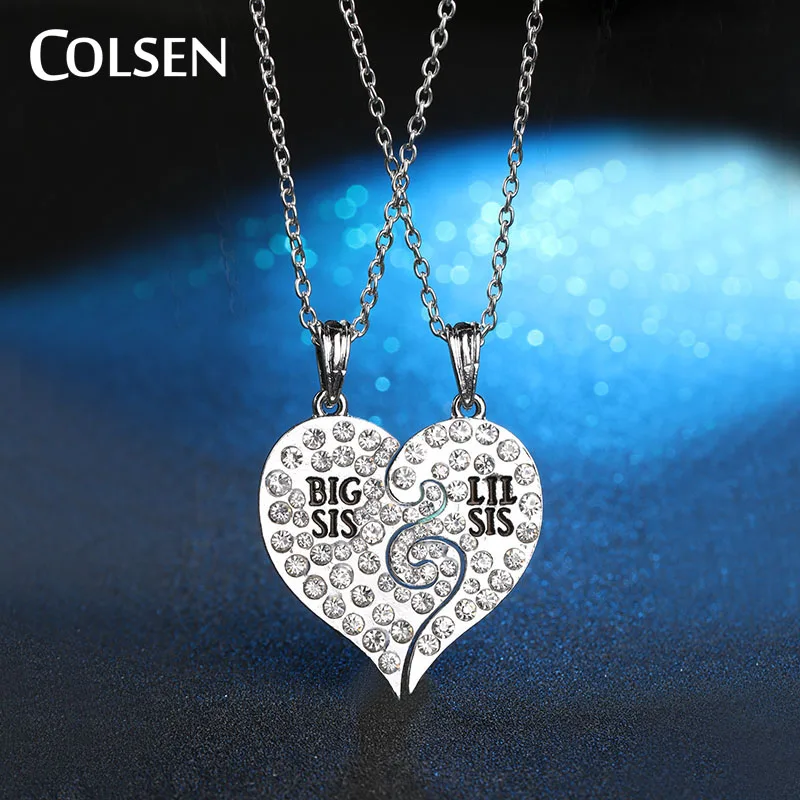 Colsen модный бренд персонализированные разбитое сердце ожерелье имитация кулон