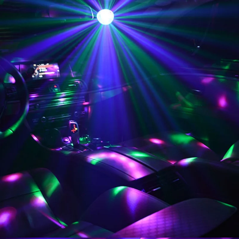 Новый Автомобильный свет музыкальное управление звуком LED украшение атмосфера DJ