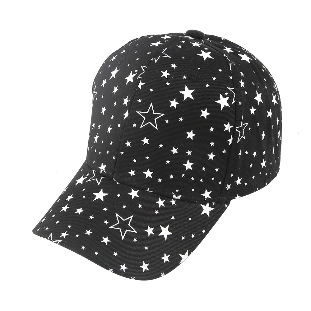 Winfox Новинка Весна Лето Черный Белый Цвет Звезда Gorras Casquette папа шапки бейсболки