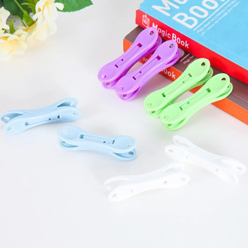 12 шт. двойной головкой Пластик прищепку клип Булавки веревки висит бельевой