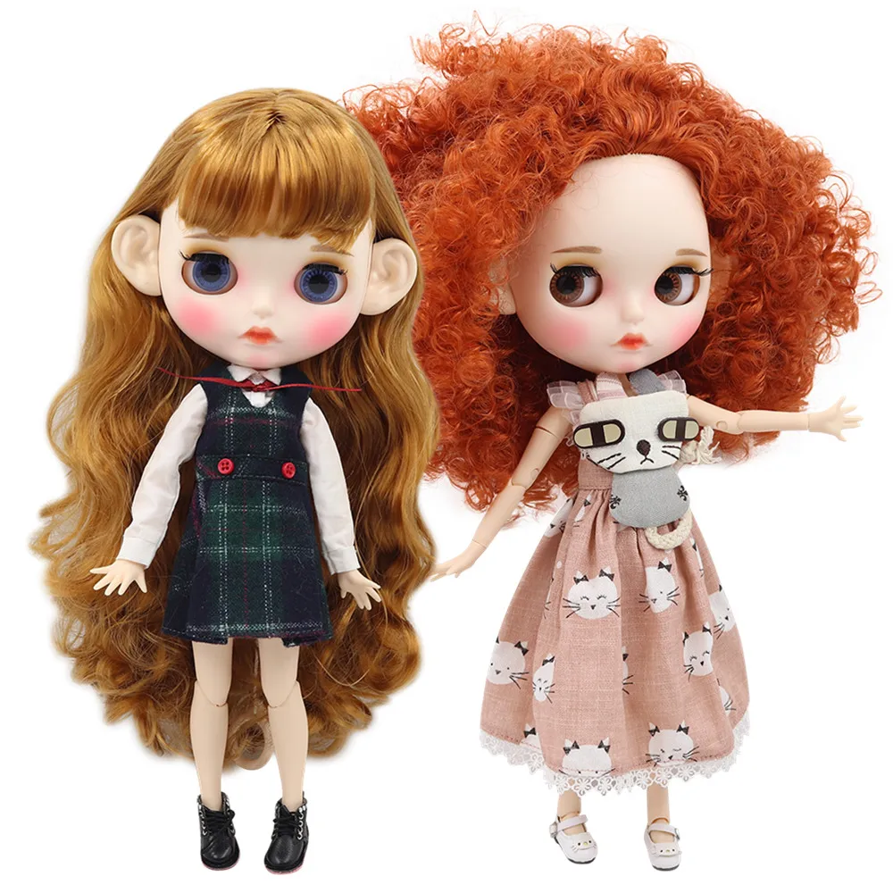 Ледяная кукла DBS Blyth 1/6 bjd белая кожа совместное тело матовое лицо резные губы с