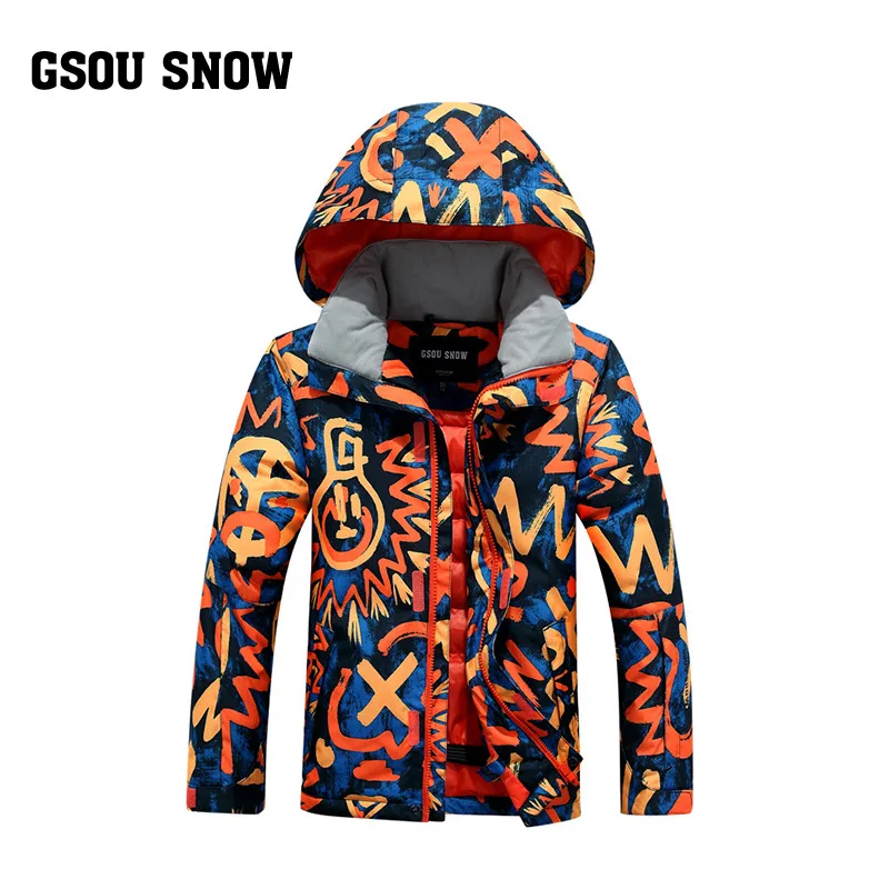 Лыжный костюм с двойным шпоном Snow Gsou для детей и мальчиков, ветронепроницаемая и водонепроницаемая Лыжная одежда