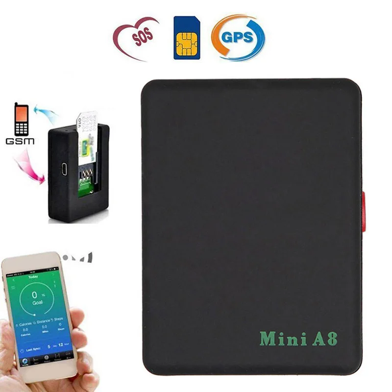 A8 GPS Tracker Locator Google Map Real Time Old Men Child Pet Car GSM GPRS LBS Tracking SIM Card Baby SOS Button Alarm For Kids |