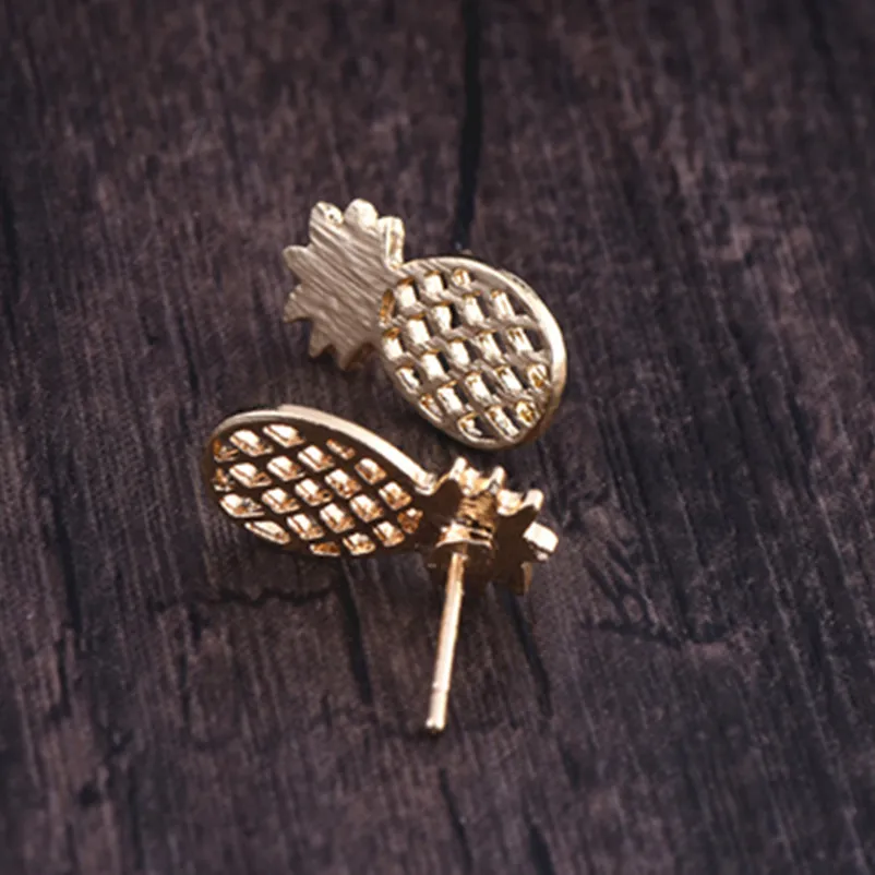 Маленькая проволока для рисования с сережки в виде ананасов Ожерелье bijoux ensemble