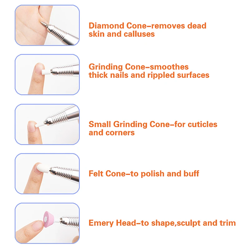 Электрическая дрель для ногтей фиолетового цвета оборудование дизайна маникюра