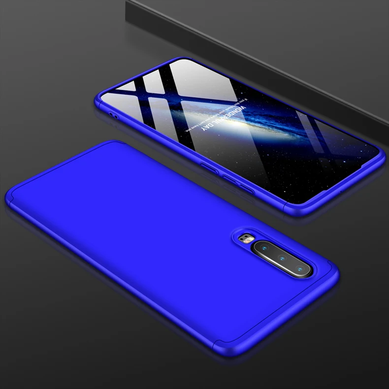 blue GKK для huawei P30 pro lite чехол Полная защита анти-шок и защита Жесткий Pc матовый для huawei P30 lite Nova 4e чехол - Цвет: blue