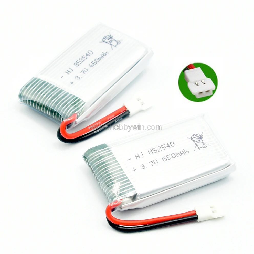2 шт. 3 7 V 1S 650mAh 25C LiPO батарея MX2.0 2P разъем для мини FPV Дрон RC модель микро