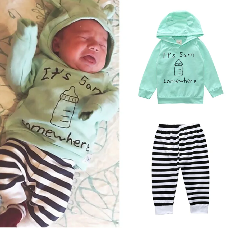 Детский комплект одежды с капюшоном и длинными рукавами на мальчика девочку |