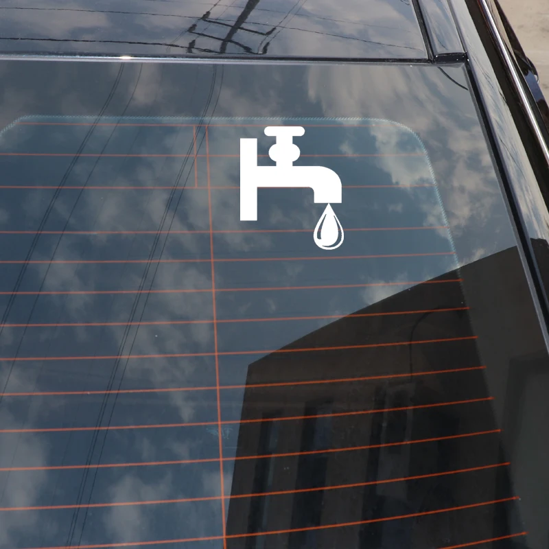 QYPF 10.7CM*12.7CM High-quality Plumber Faucet Black Silver Vinyl Car Styling Sticker Decal C15-3218 | Автомобили и мотоциклы
