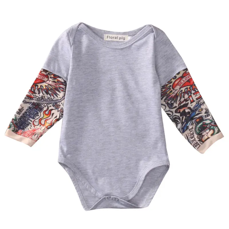 Топы для новорожденных мальчиков и девочек 0-18 месяцев милый боди с длинными