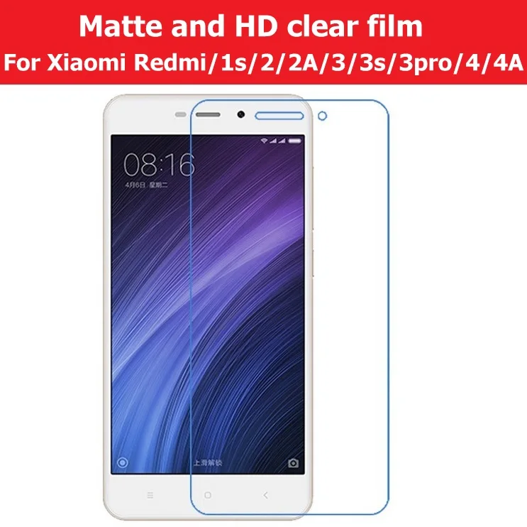 Устойчивая к царапинам матовая пленка & глянцевая для Xiaomi Redmi 1s /2 /2A /3 /3s pro/Redmi 4/4A