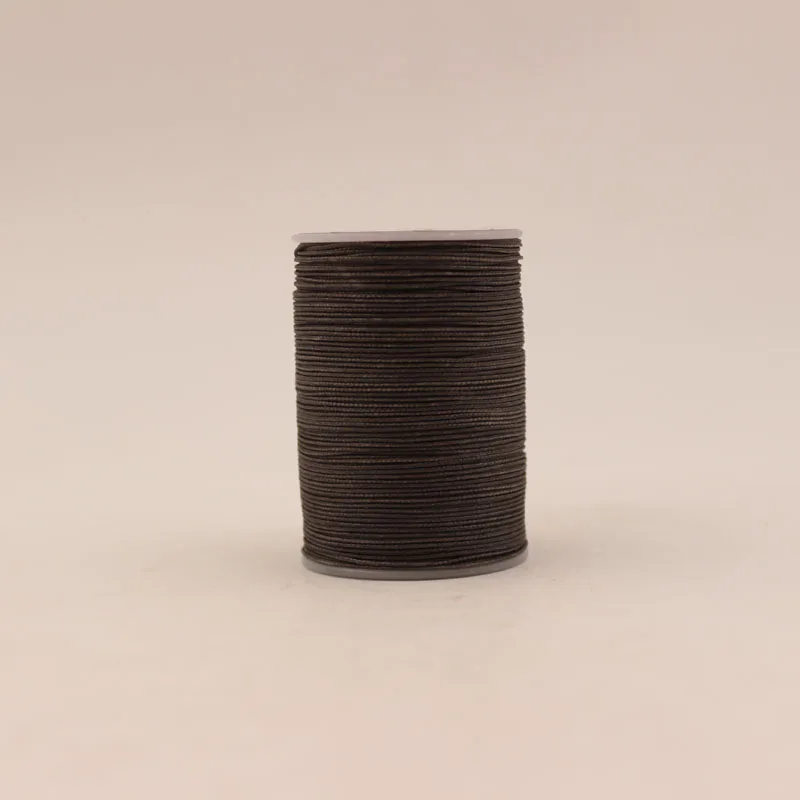S027 dark grey Отличное качество 0,6 мм кожаный вощенный шнур нить полиэстер круглый воск нить 80 м длинный - Цвет: S027 dark grey