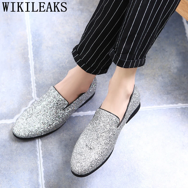 Wedding Shoes Men Formal Loafers Men Dressing Shoes Party Shoes Men Dress Coiffeur Luxury Italian Brand Slip On Masculino Bona images - 6