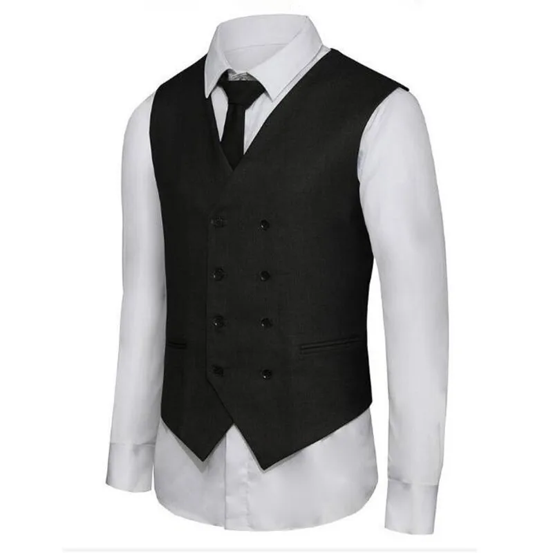 Новейший дизайн мужской жилет двубортный деловой костюм платье на заказ