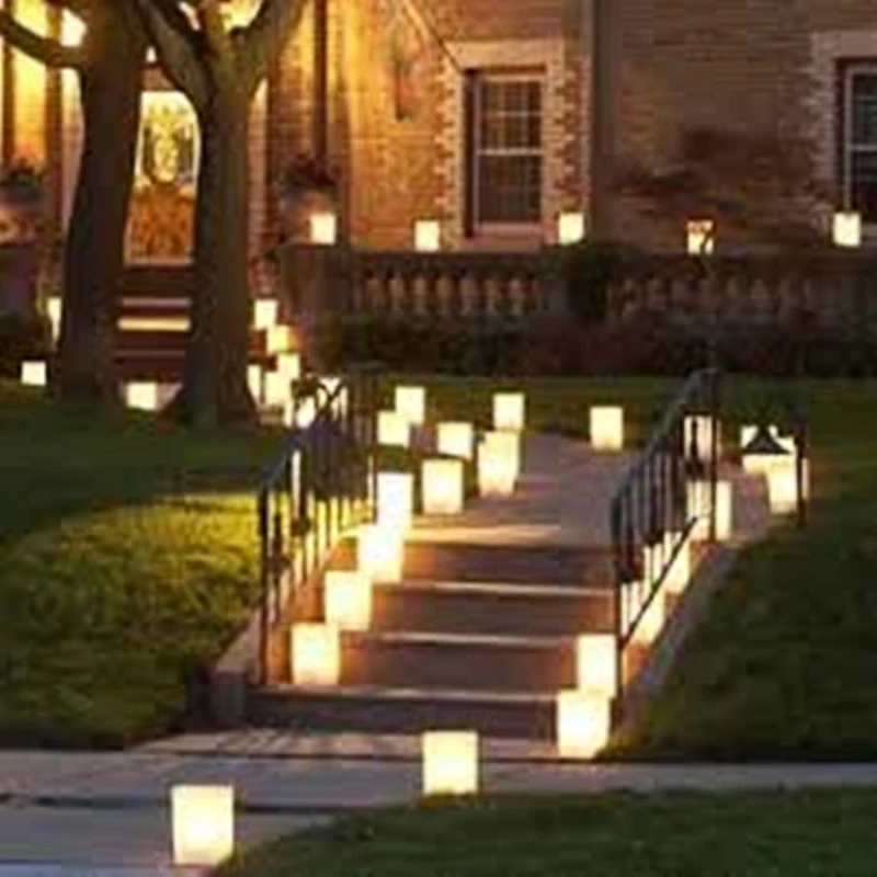 FENGRISE 10 шт. Белый Подсвечник в форме сердца Luminaria бумажный фонарик подсвечник