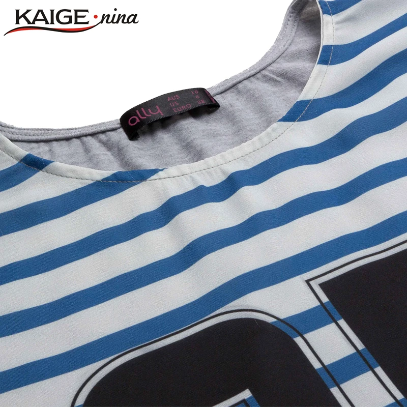 Kaige Nina/повседневное платье-футболка с модным принтом мини-платье летнее платье