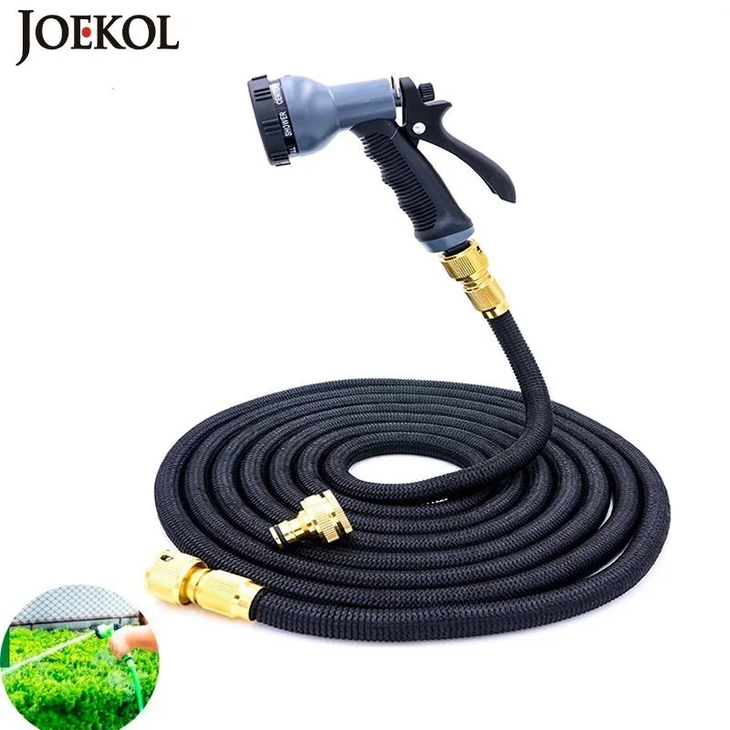 Free shipping 25Ft-200Ft Garden Hose Expandable Magic Flexible Water Hose Eu Hose Plastic Hoses Pipe With Spray Gun To Watering
