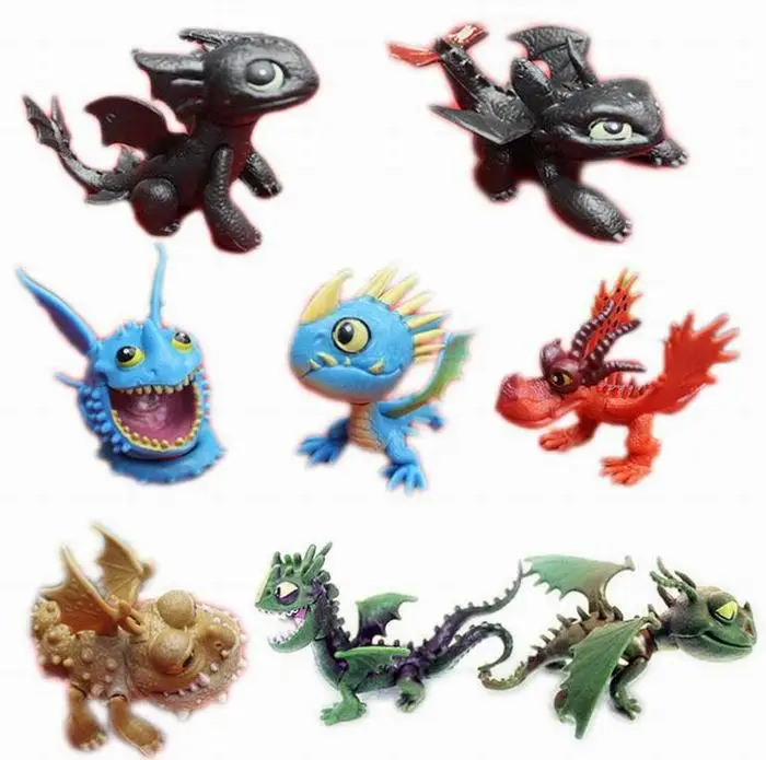 8 шт. Как приручить дракона 2 фигурки ночная ярость беззубый Дракон детские