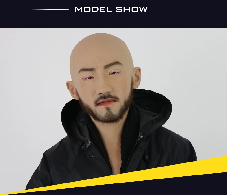 Realmaskmaster силиконовые маски для Хэллоуина для всего лица, бороды, маски предметы для вечеринок, мужские Фетиш маски для кожи человека