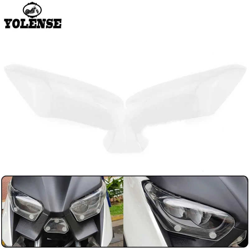 Для Yamaha XMAX300 XMAX250 XMAX 300 250 X-MAX мотоциклетные акрил фар защитные крышки протектор Экран короткий объектив - Цвет: Clear