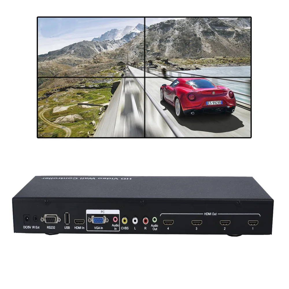 PUZHIJIE HD видео настенный контроль поддерживает HDMI VGA AV USB 1x4 2x2 с каскадной функцией