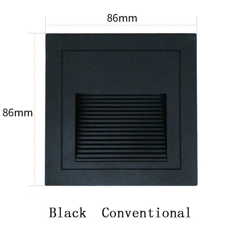 Black-conventional Водонепроницаемый светодиодный Сенсор наружное освещение для садовых дорожек лампа Whit IP65 Алюминий квадратные настенные светодиодные фонари для дома и сада для дорожек и улиц патио - Испускаемый цвет: Black-conventional