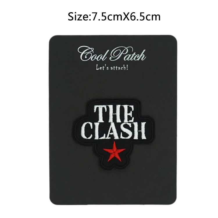 CLASH Star Логотип вышитая музыкальная группа Новое железо и пришить Прохладный