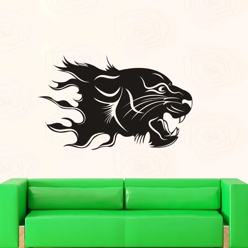 Jaguar Наклейка на стену Тигр Переводные плакаты виниловые настенные