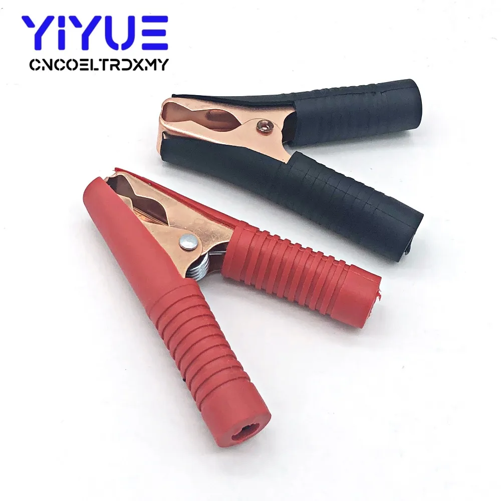 2 шт. зажим автомобиля с формой крокодила пластиковые ручки батареи зажимы кабель