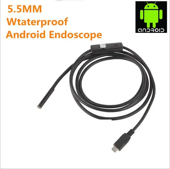 Водонепроницаемая камера эндоскоп 6 светодиодов длина 2 м 5 мм USB 1/9 CMOS|endoscope