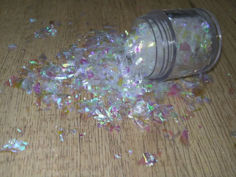 Роскошный блестящий Радужный белый Устойчивый к растворению голографический