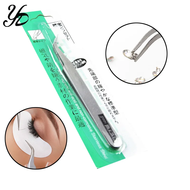 1pcs elbow tweezers Yiday 1 колесо 3D Стразы шпильки дизайн ногтей украшения для маникюра золотые заклепки Звезда Круглый смешанный размер мини-икра аксессуары - Цвет: 1pcs elbow tweezers