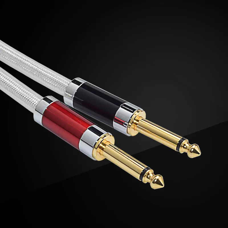 Кабель ATAUDIO Hifi 6 35 мм на RCA высококачественный медный и посеребренный двойной