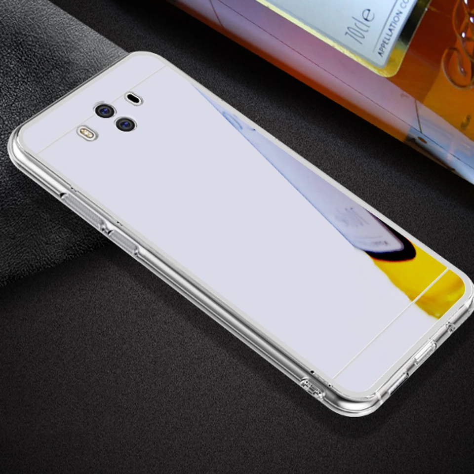 Роскошный зеркальный Мягкий силиконовый чехол для Huawei Mate 10 Lite P20 Pro P10 P9 P8 2017 Honor 6A 7A