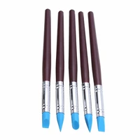 5pcs silicone rubber clay shaper sculpting polymer modelling nail art craft pottery clay tool set
