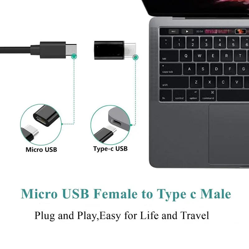 Адаптер Type-C с USB C на Micro конвертер кабель Type адаптер для Macbook Samsung s8 Huawei p10 p9 xiaomi 6 OTG