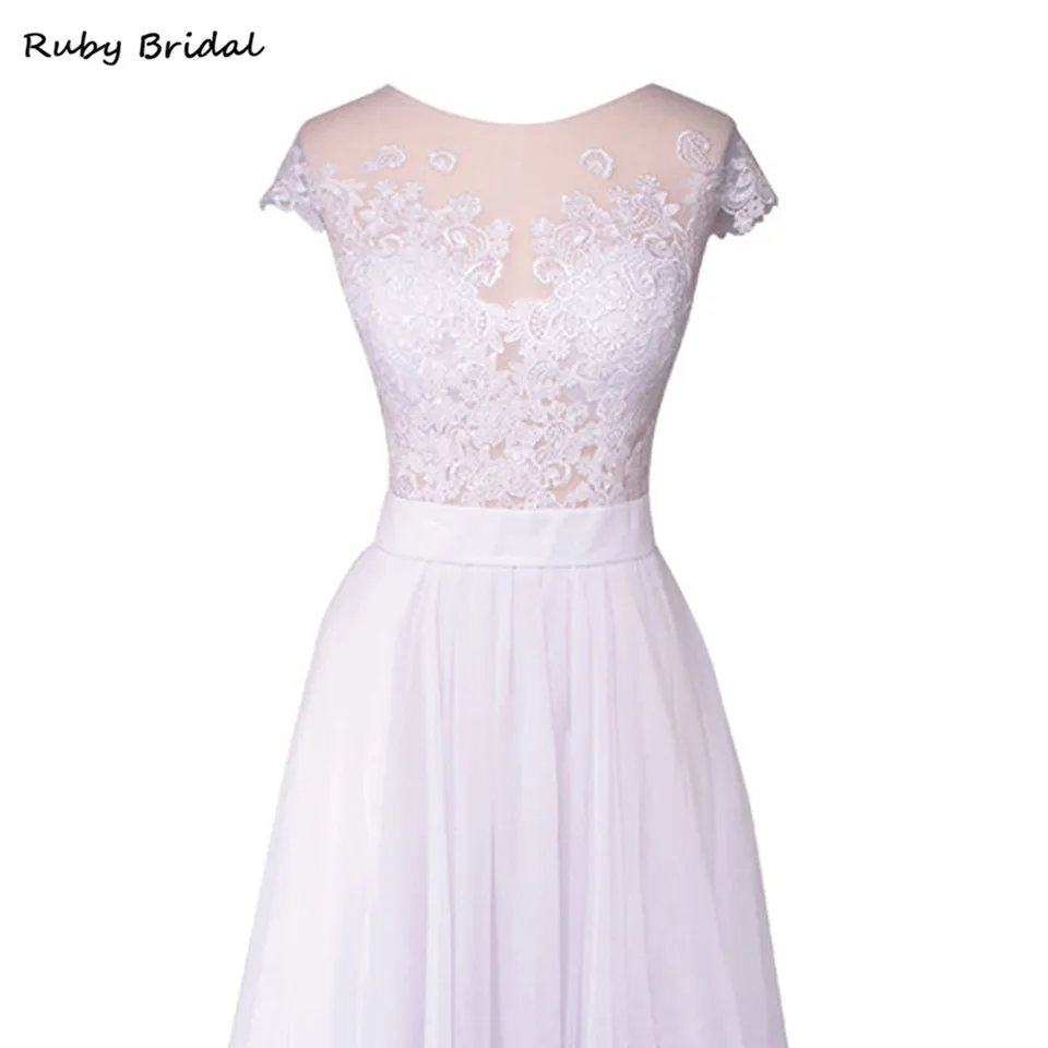 Ruby Bridal 2017 очаровательные длинные свадебные платья трапециевидной формы белое