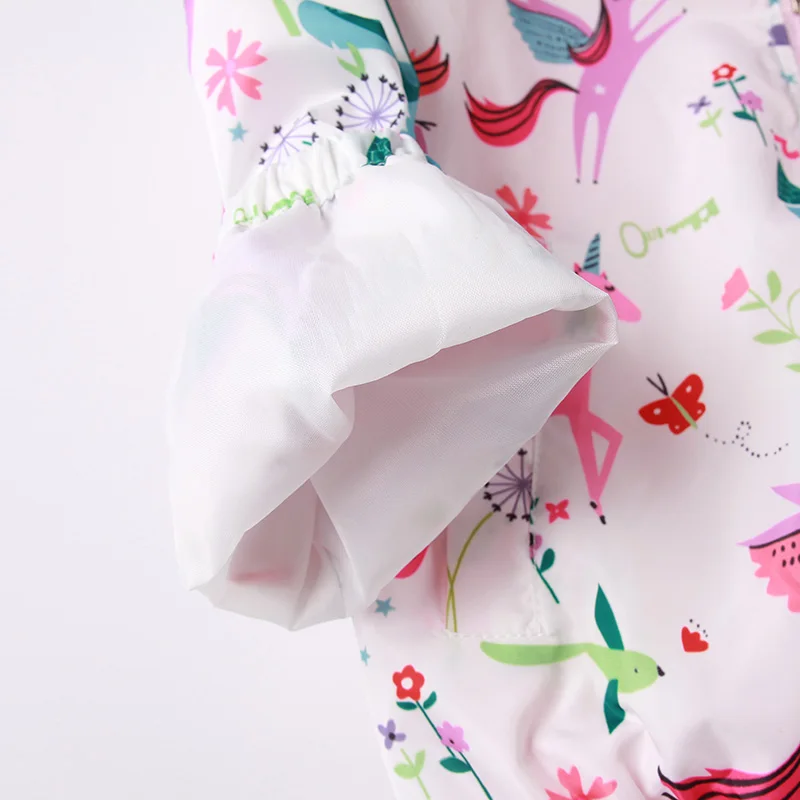 2021 Spring Autumn Children Outerwear Girls Fashion Horse Print Jackets For 2-8Y Animal Flower Style Hooded Clothes | Детская одежда и