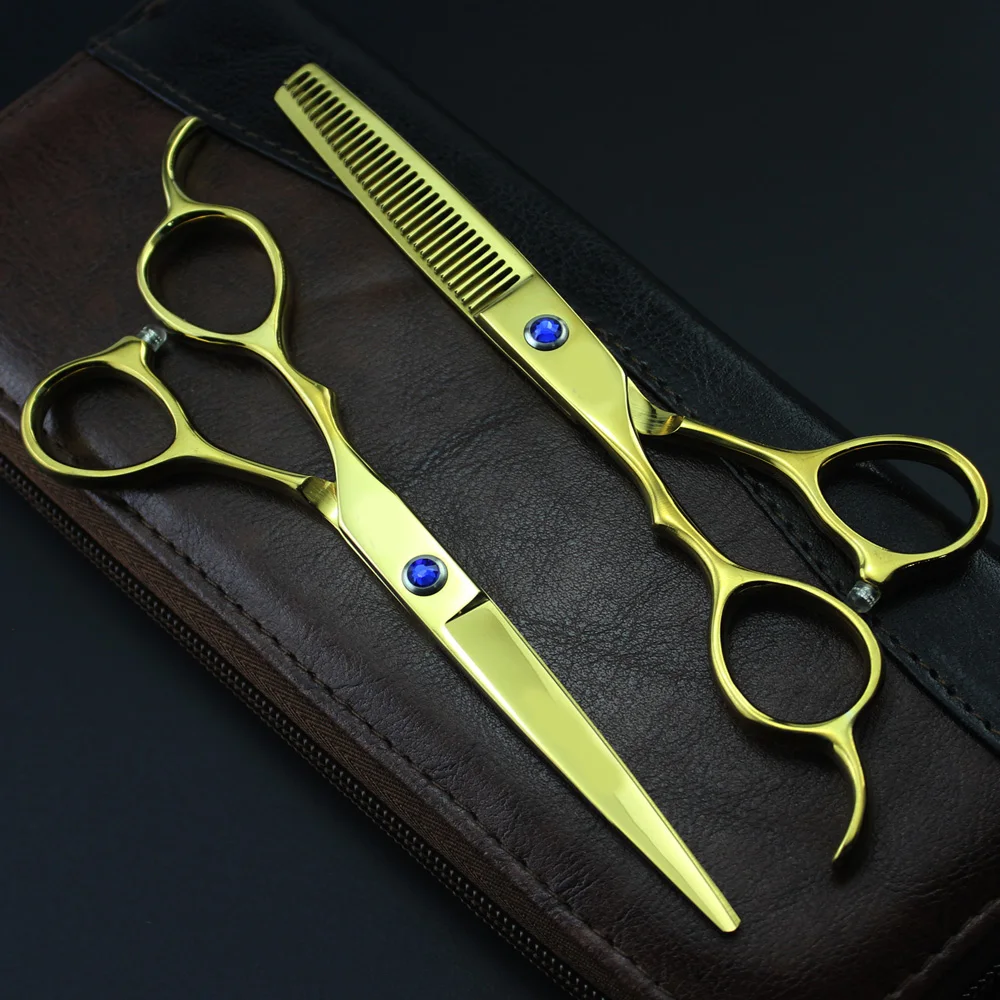 Настройка 6 дюймов левосторонняя Резка истончение ножницы для стрижки волос