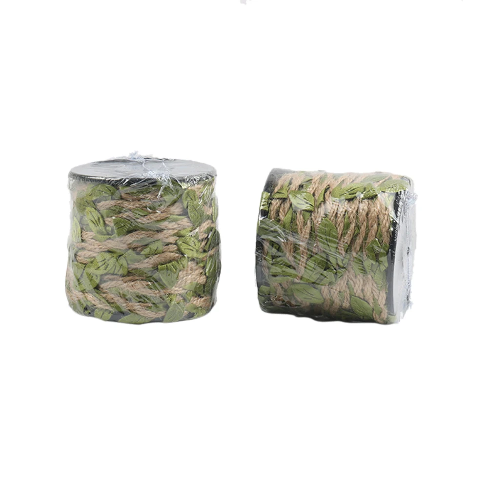 10 м/лот имитация листьев и пеньковой веревки натуральный джутовый шпагат из